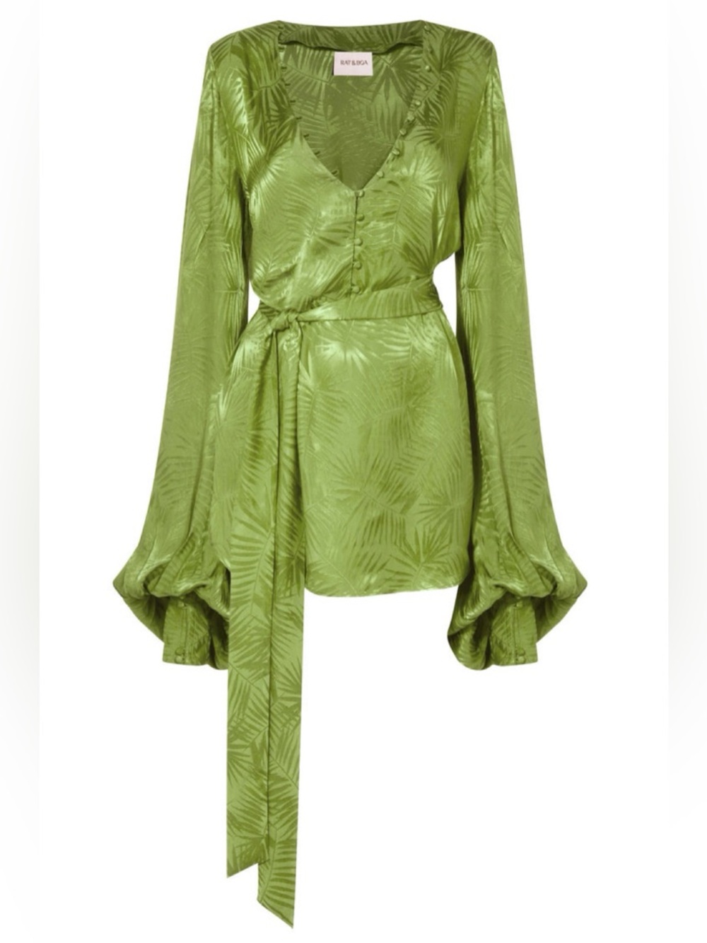 🌴 Women’s Rat & Boa Cypress Green Harlequin Dress 🌴 - Picture 4 of 13
